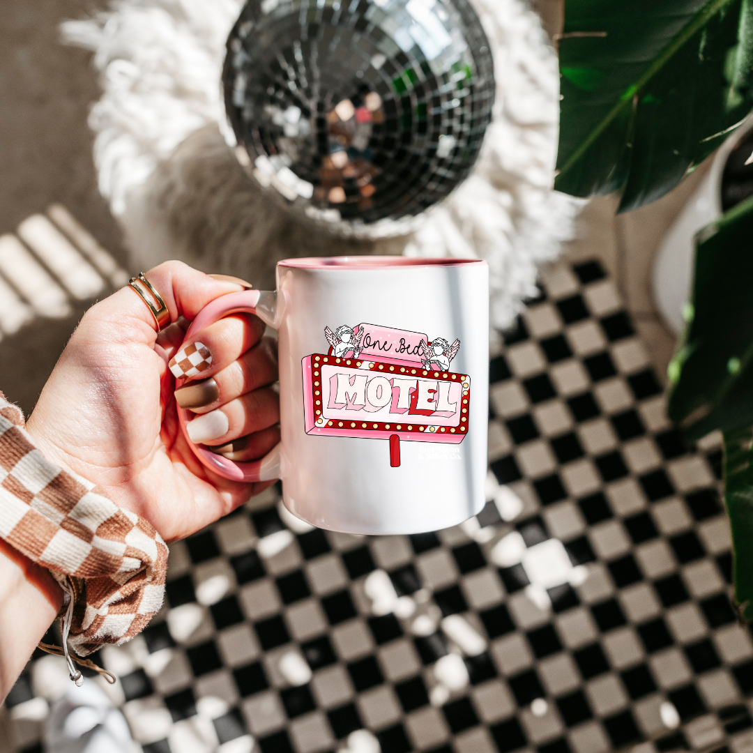 One Bed Motel Cupid 11oz Mug| Valentines Mug
