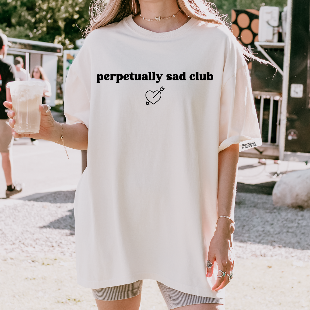 Perpetually Sad Club Tee| Anti-Valentine's| Valentine's T-Shirt (Copy)