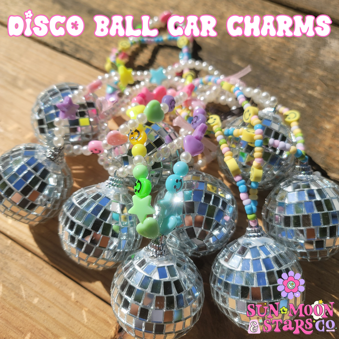 Disco Ball Car Charms
