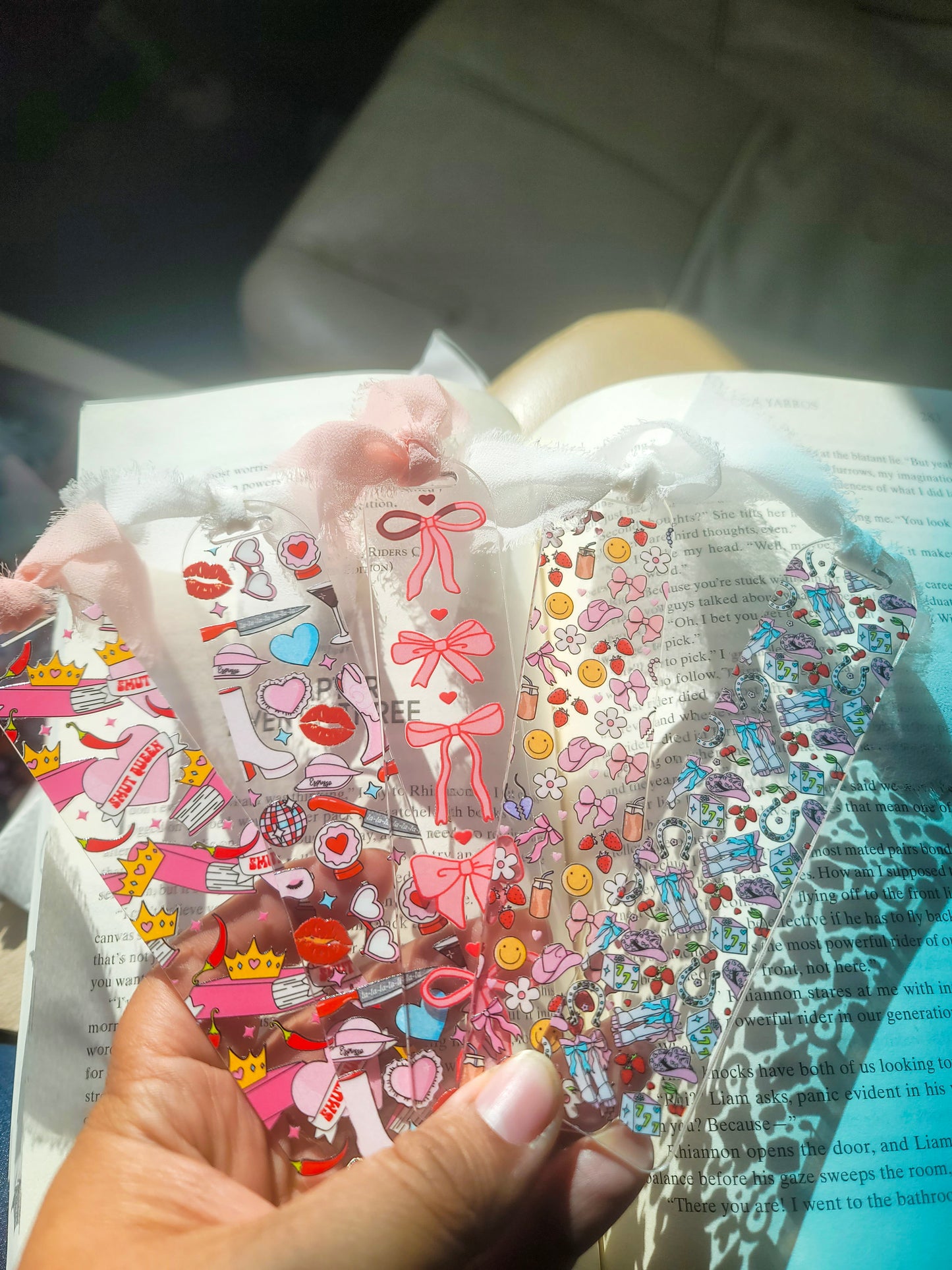 Bows Coquette Bookmark| Iced Coffee|Romance Book Lover| Spicy Books Lover|Cute Spring Book Lover Bookish Coquette |Acrylic Bookmark (Copy)