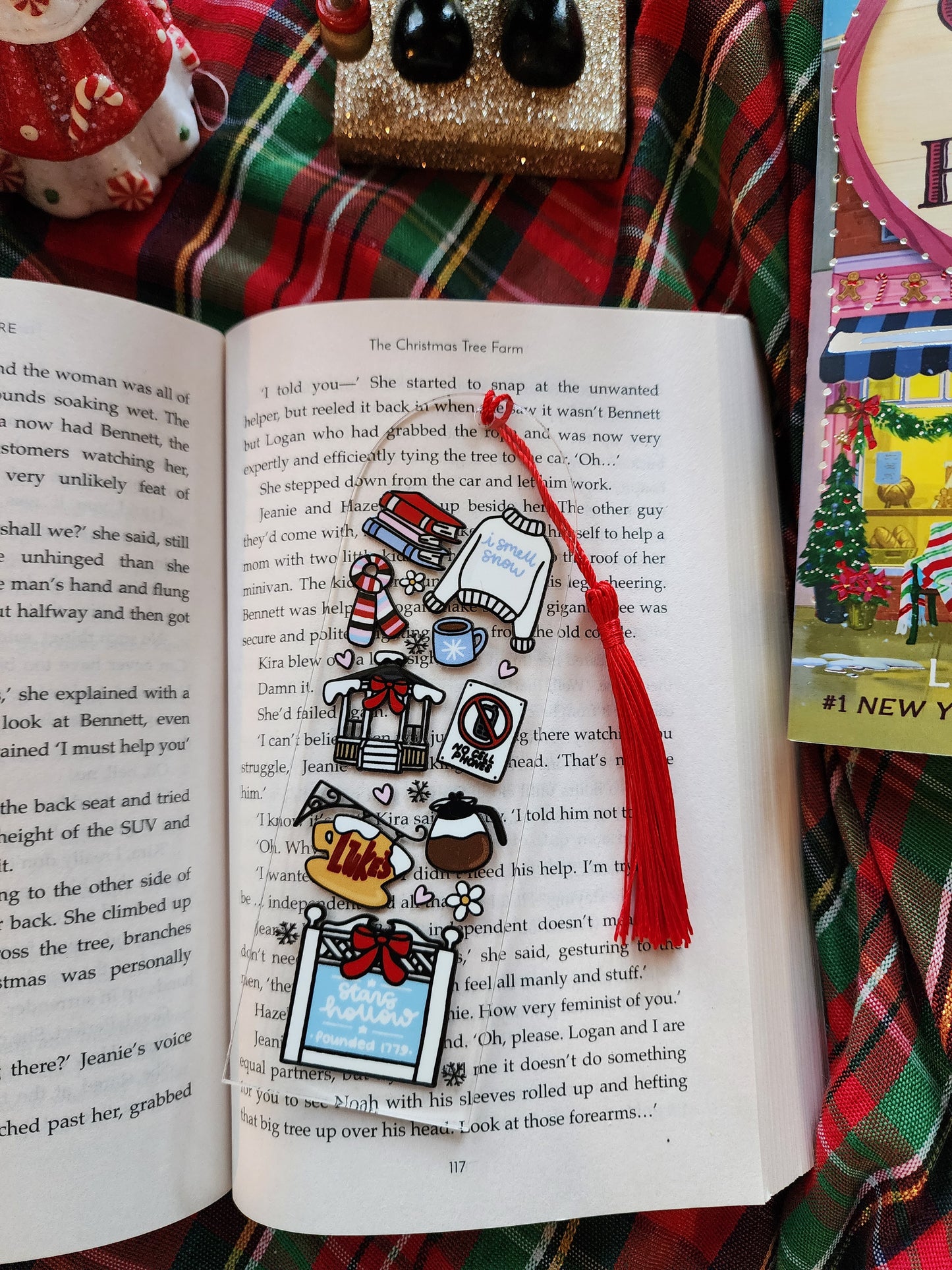 Stars Hollow Winter Acrylic Bookmark| Holiday|Christmas|Bookish| Bookmark| Cute Bookmark| Book Lover Bookmark| Gifts for Book Lover| Books|Book Accessories|Bookish|