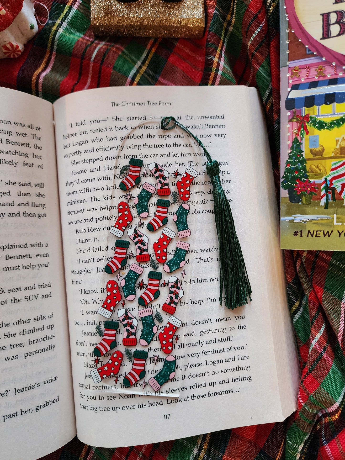 Christmas Socks Acrylic Bookmark| Holiday|Christmas|Bookish| Bookmark| Cute Bookmark| Book Lover Bookmark| Gifts for Book Lover| Books|Book Accessories|Bookish|