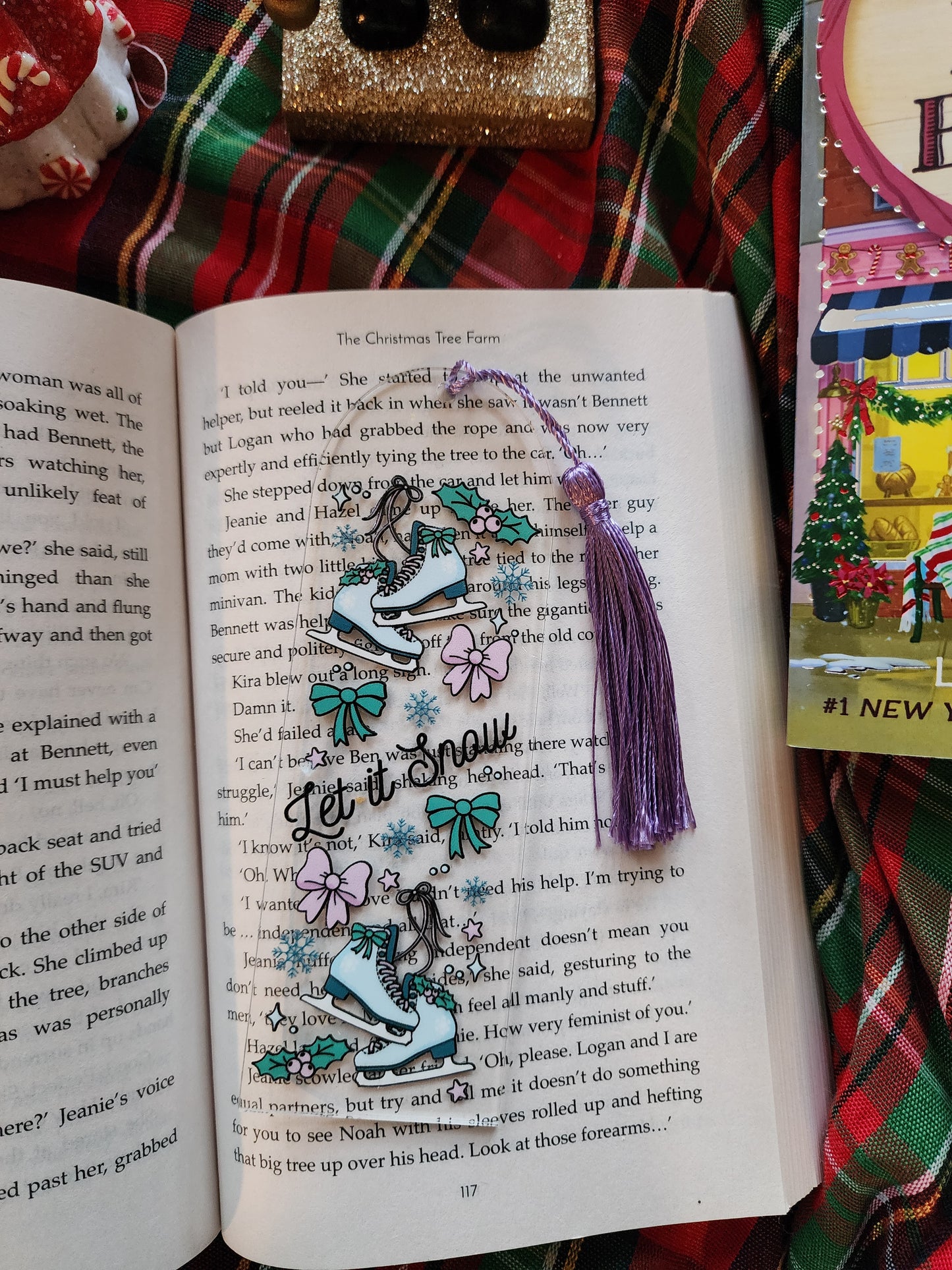 Let It Snow Acrylic Bookmark| Holiday|Christmas|Bookish| Bookmark| Cute Bookmark| Book Lover Bookmark| Gifts for Book Lover| Books|Book Accessories|Bookish|