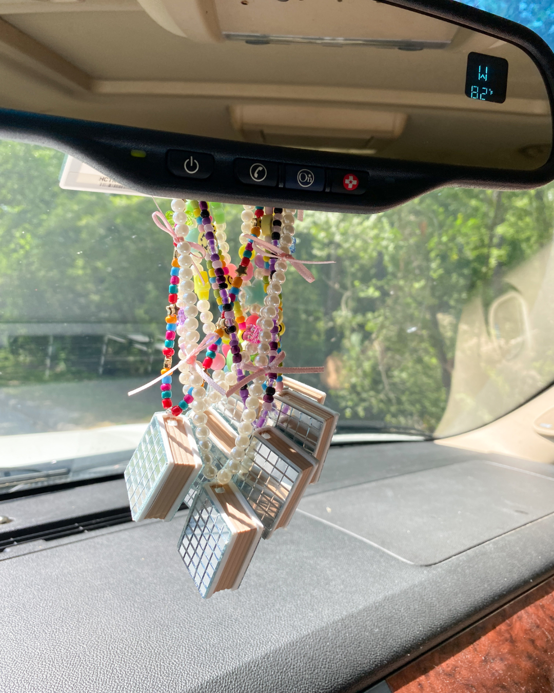 Mixed Bead Smiley Bookish Disco Car Charm| Bookish Car Accessories