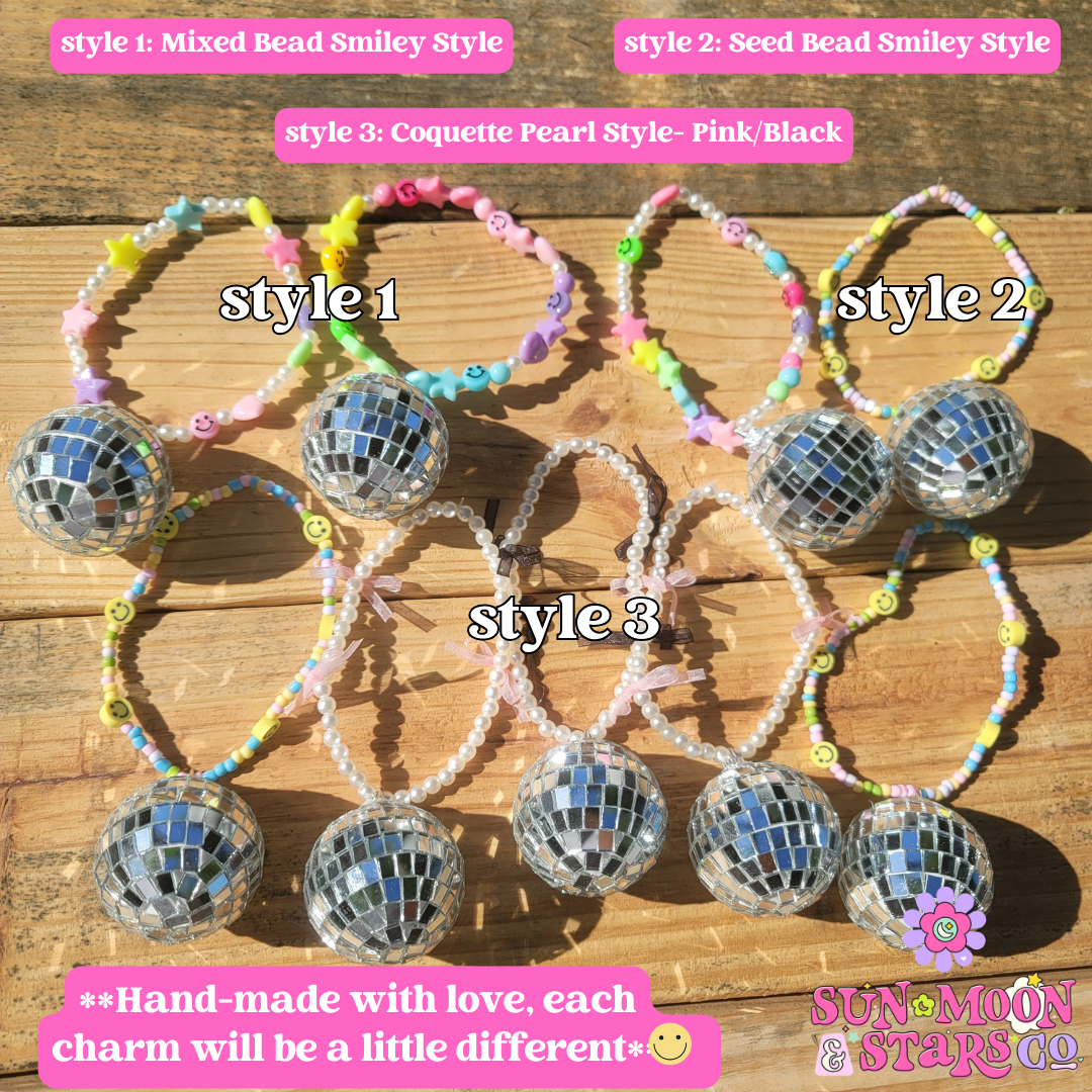 Disco Ball Car Charms