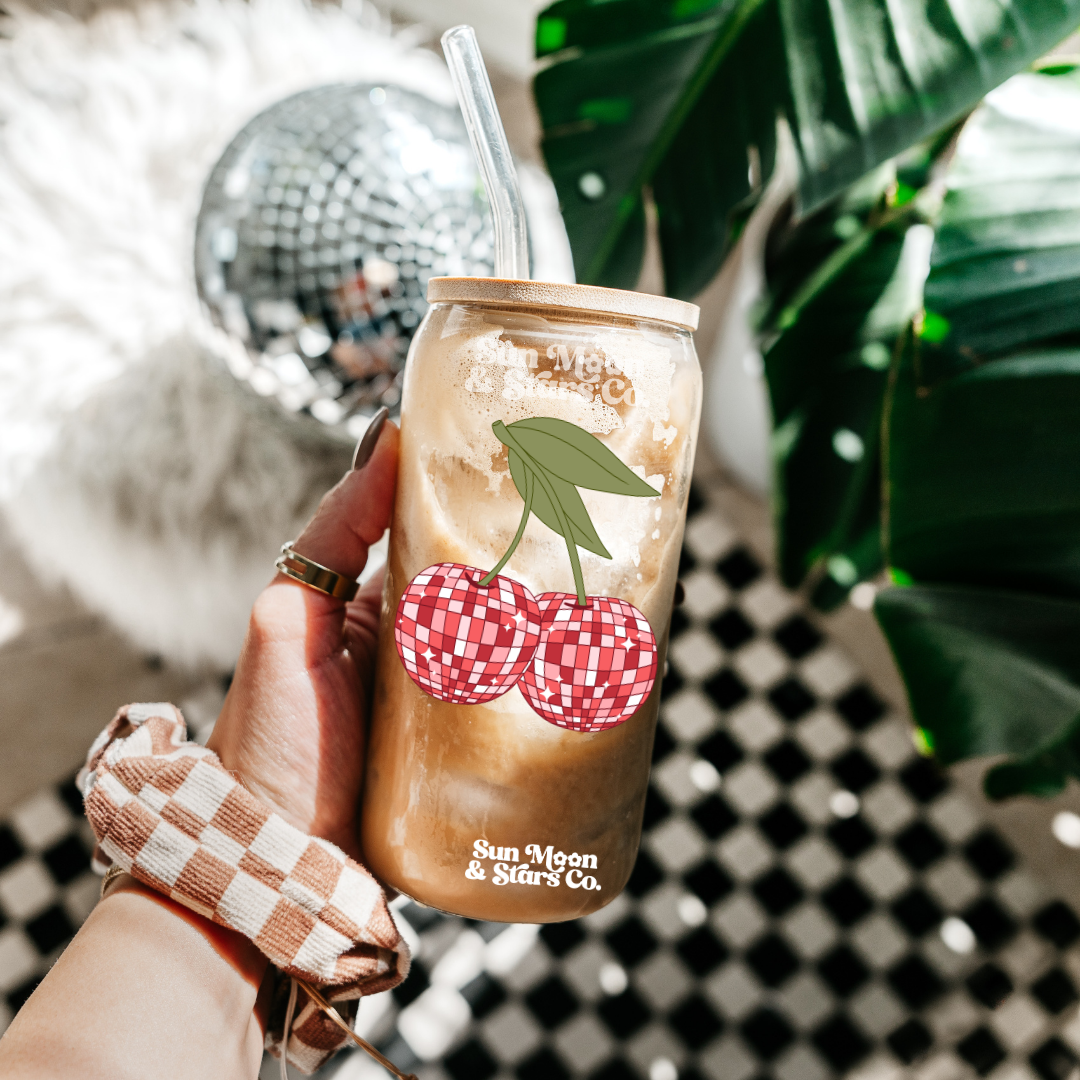 Disco Cherry Coquette 16oz Glass Can