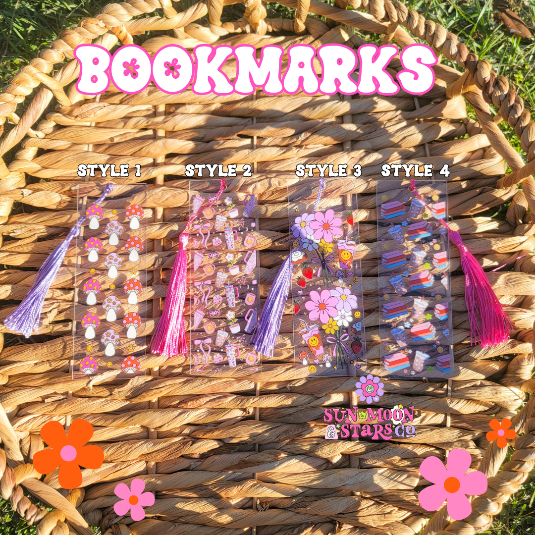 Cute Spring Iced Coffee Book Lover Bookish Coquette |Acrylic Bookmark