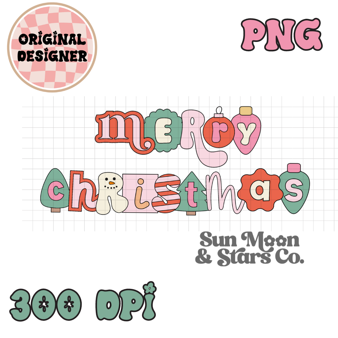 Merry Christmas Trendy PNG