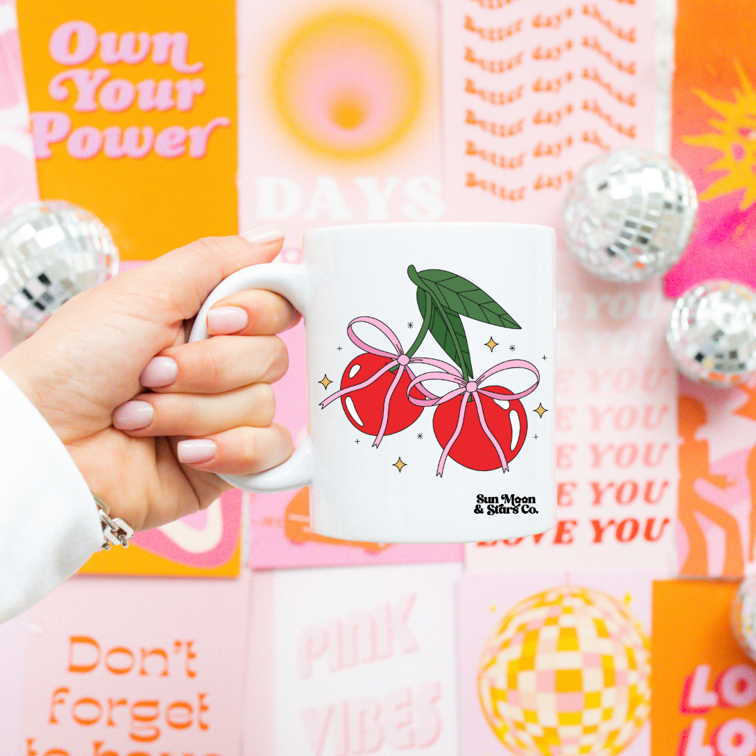 Cherry Coquette Bows 11oz Mug