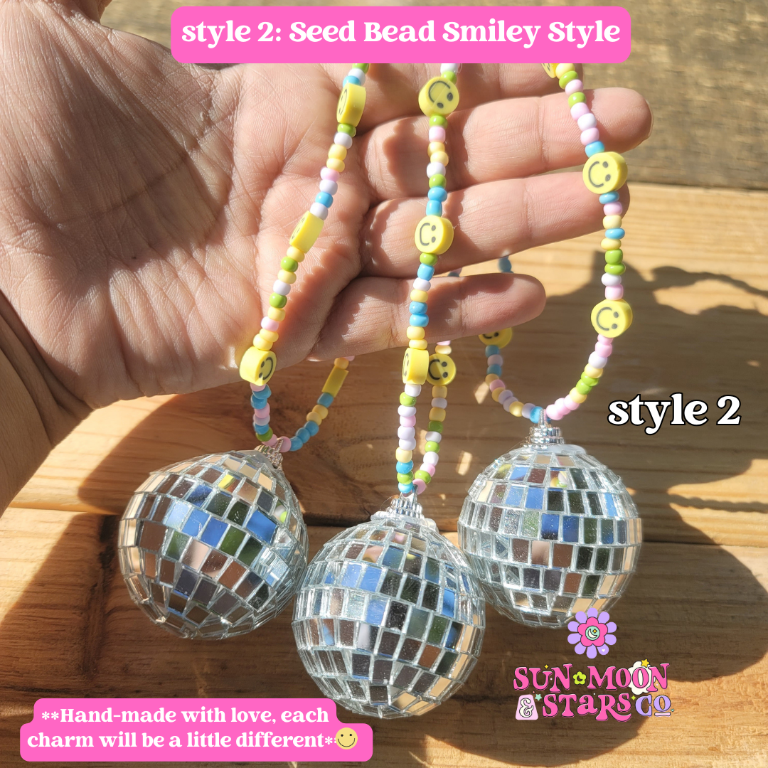 Disco Ball Car Charms