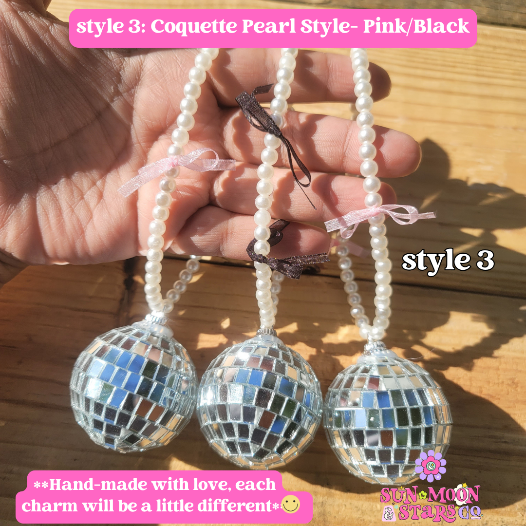 Disco Ball Car Charms