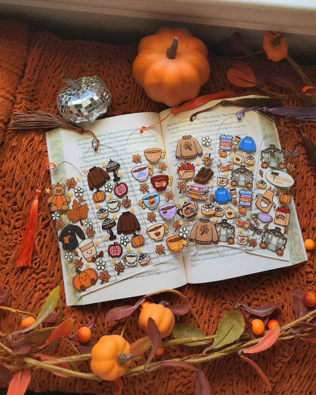 Gilmore Girls Mugs Luke's Cafe Autumn Bookish Acrylic Bookmark| Gilmore Girls|Pumpkin| Cinnamon Roll|Bookish| Bookmark| Cute Bookmark| Book Lover Bookmark| Gifts for Book Lover| Books|Book Accessories|Bookish|