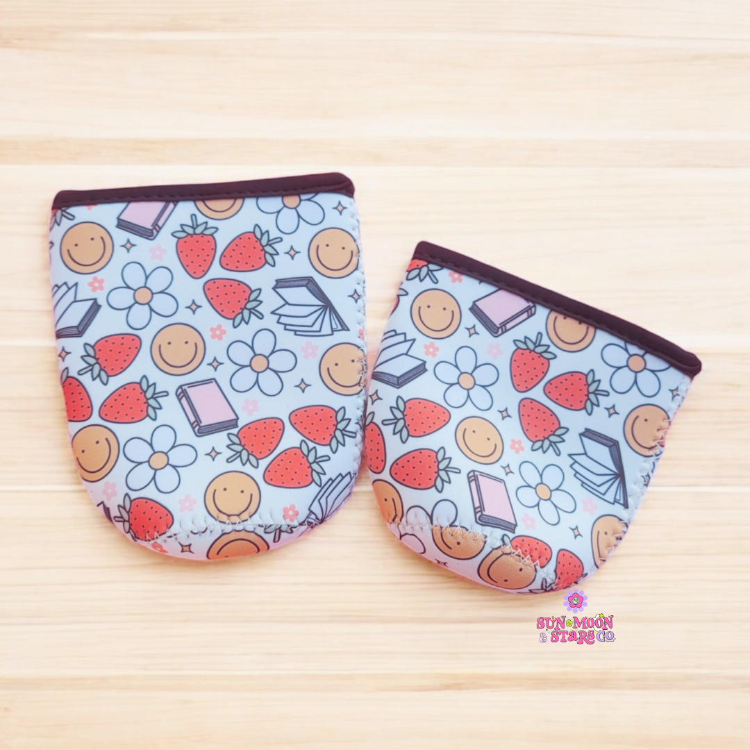 Books & Strawberries Cup Sleeve