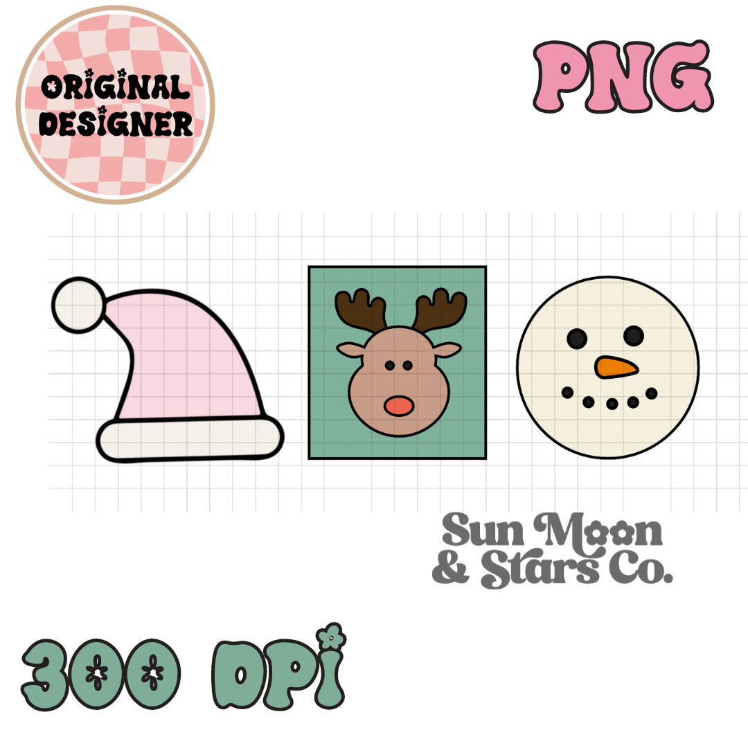 Santa & Friends Trendy PNG