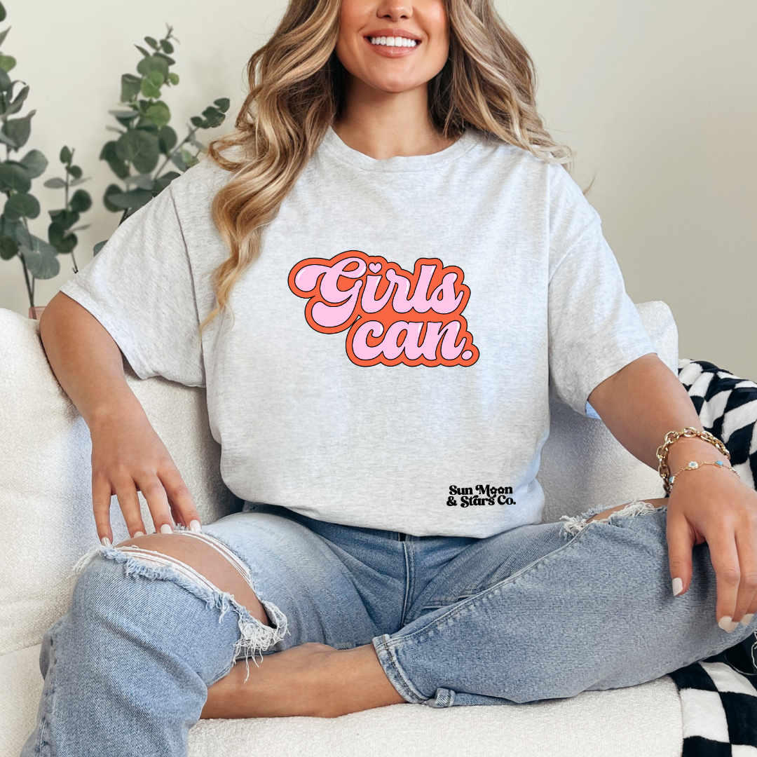 Girls Can | Ash Gray Shirt
