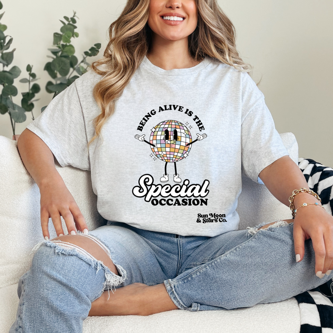 Being Alive is the Special Occasion | Ash Gray Shirt