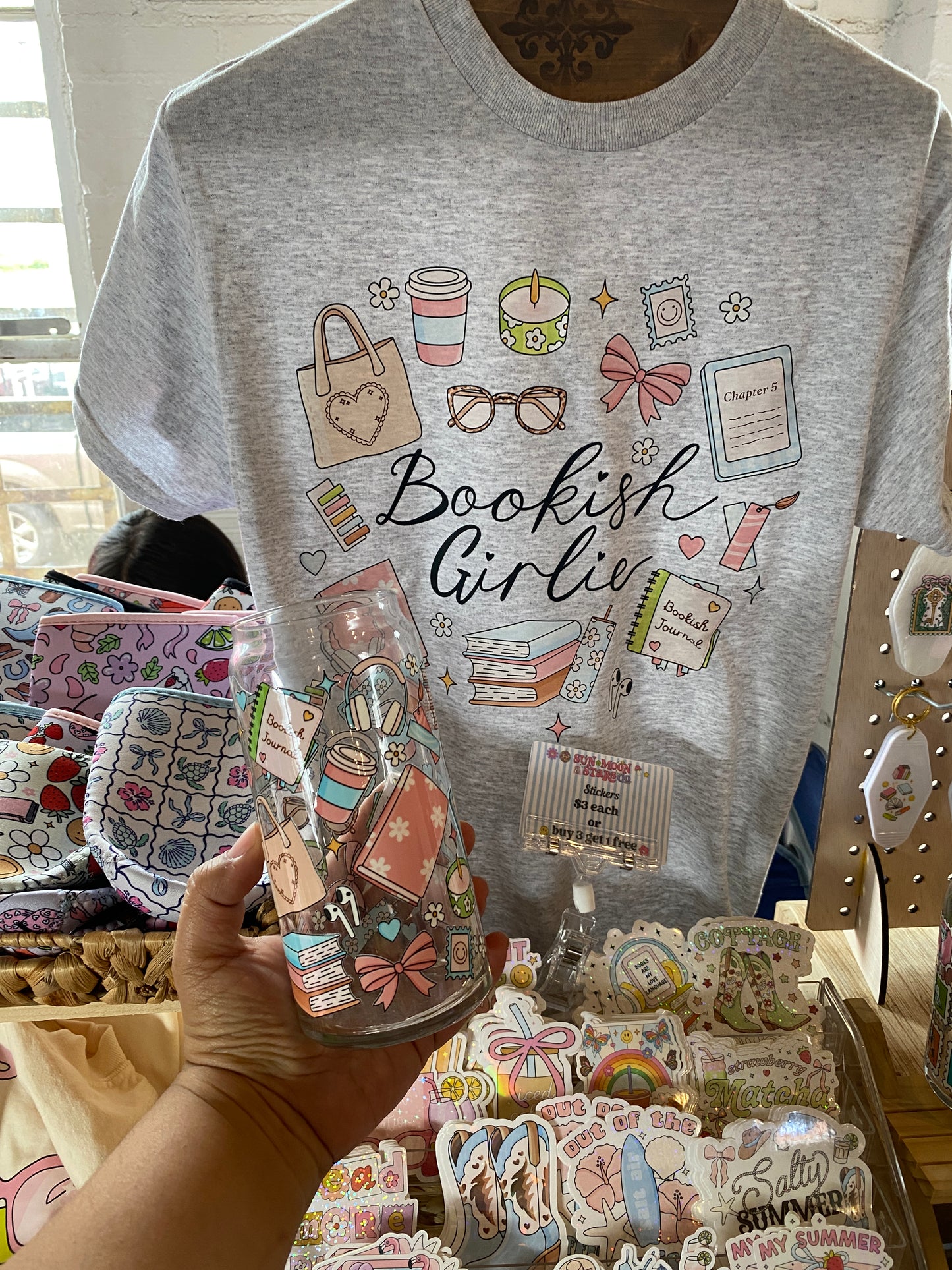 Bookish Girly Ash Grey Tee| Bookish T-shirt| Cute Book Lover| Bookish Gift|Book Lover