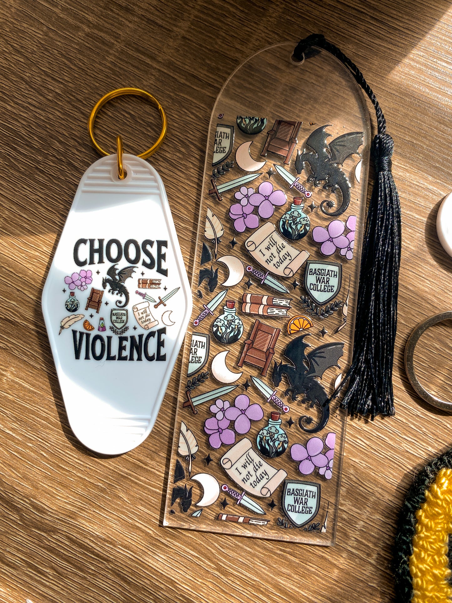 Fourth Wing Acrylic Bookmark| I Will Not Die Today| Fourth Wing| Bookish| Basgiath War College| Dragons| Paper Bookmark| Cute Bookmark| Book Lover Bookmark|Bookmark| Gifts for Book Lover| Books|Book Accessories