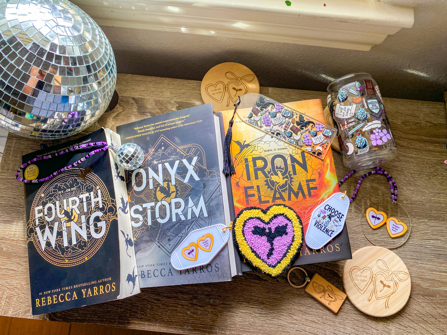 Fourth Wing Dragon Locket Mug Rug Punch Needle Coaster|Handmade Art|Tufting|