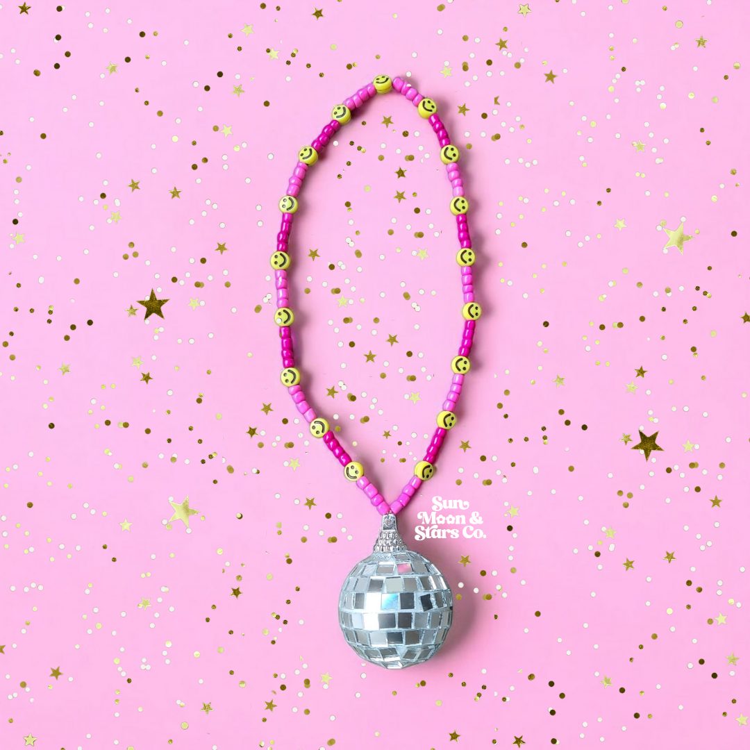 Pink Dreams Disco Ball Car Charms