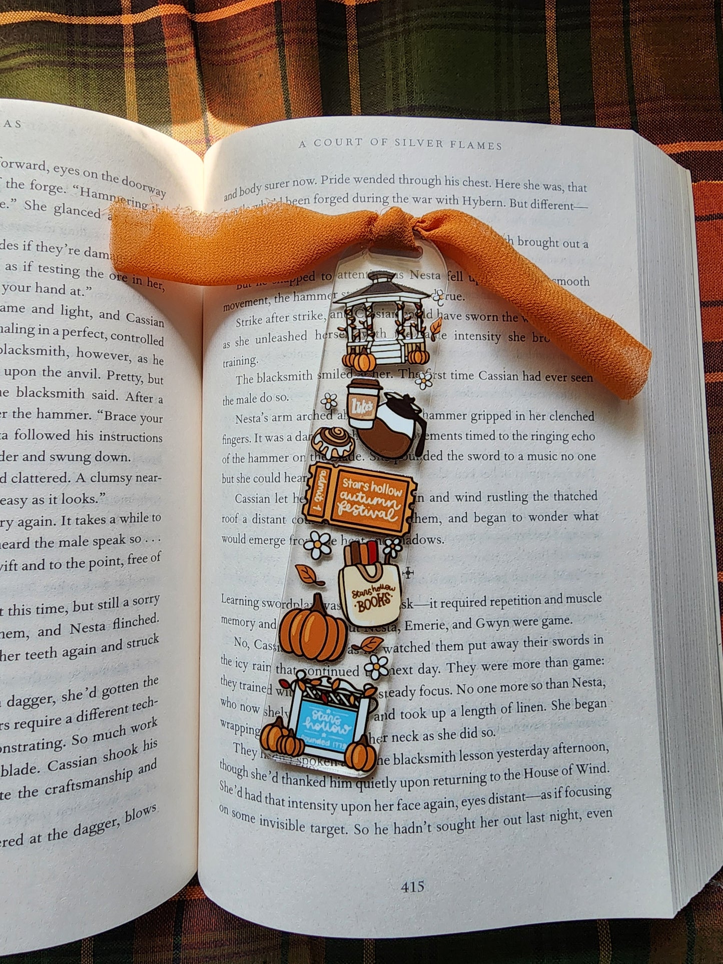 Stars Hollow Autumn Gazebo Bookish Acrylic Bookmark| Gilmore Girls|Pumpkin| Cinnamon Roll|Bookish| Bookmark| Cute Bookmark| Book Lover Bookmark| Gifts for Book Lover| Books|Book Accessories|Bookish|