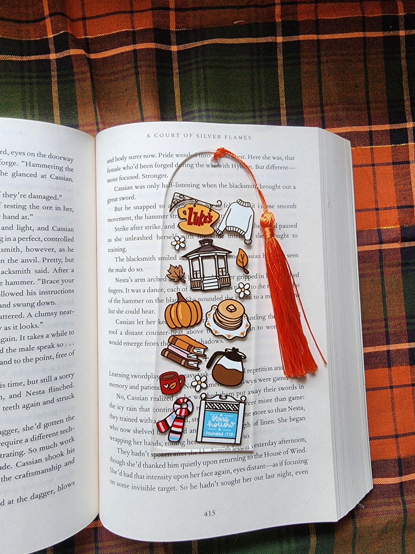 Luke's Cafe Autumn Bookish Acrylic Bookmark| Gilmore Girls|Pumpkin| Cinnamon Roll|Bookish| Bookmark| Cute Bookmark| Book Lover Bookmark| Gifts for Book Lover| Books|Book Accessories|Bookish|