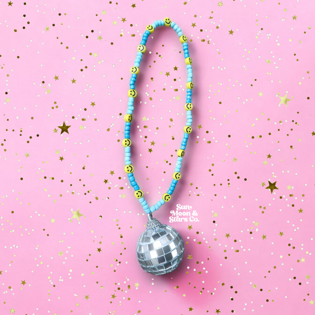 Turquoise Dreams Disco Ball Car Charms