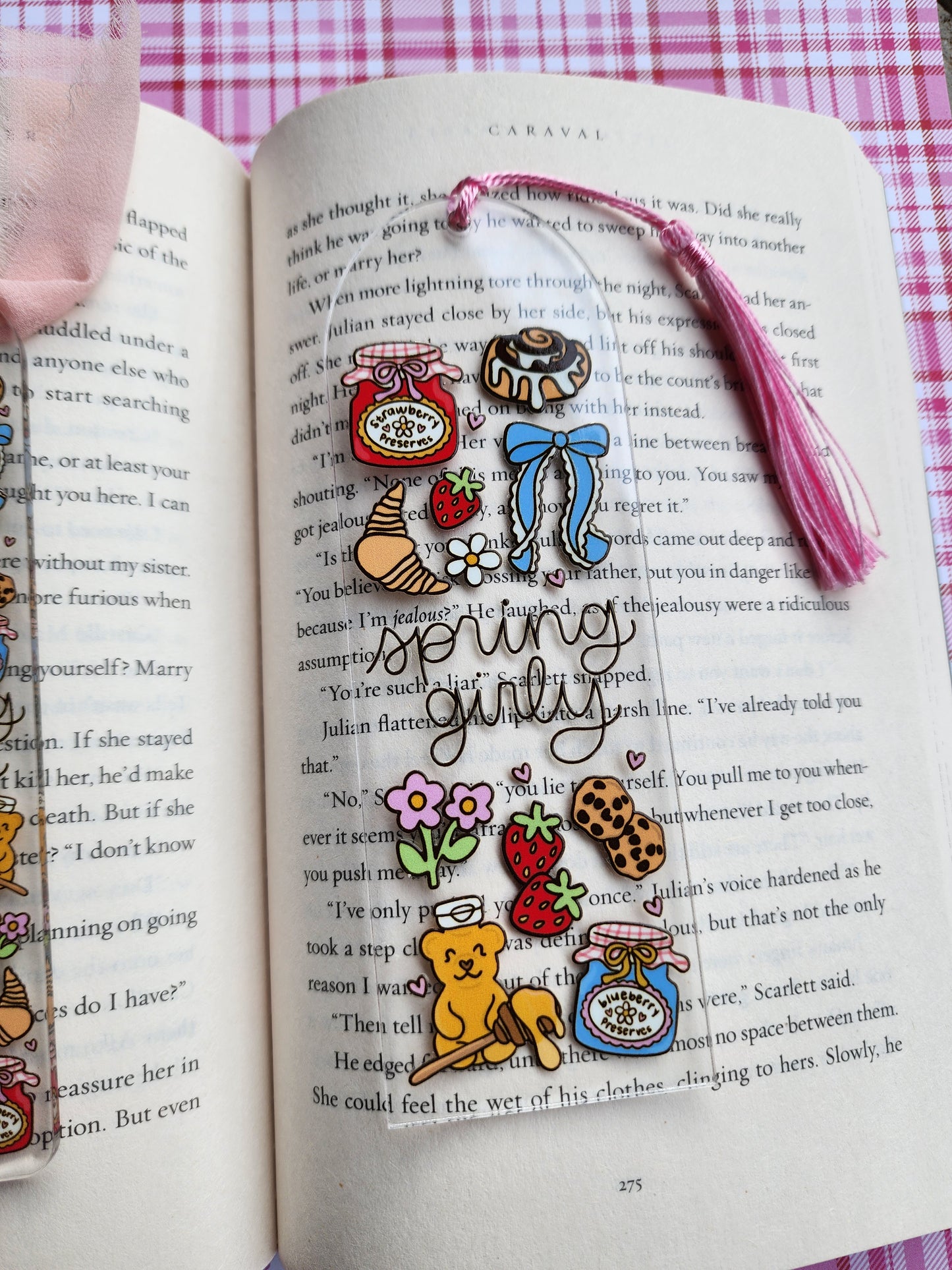 Spring Girly Bookmarks| Spring Honey Bear|Acrylic Bookmark| Bookish| Bookmark| Cute Bookmark| Book Lover Bookmark| Gifts for Book Lover| Books|Book Accessories|Bookish|