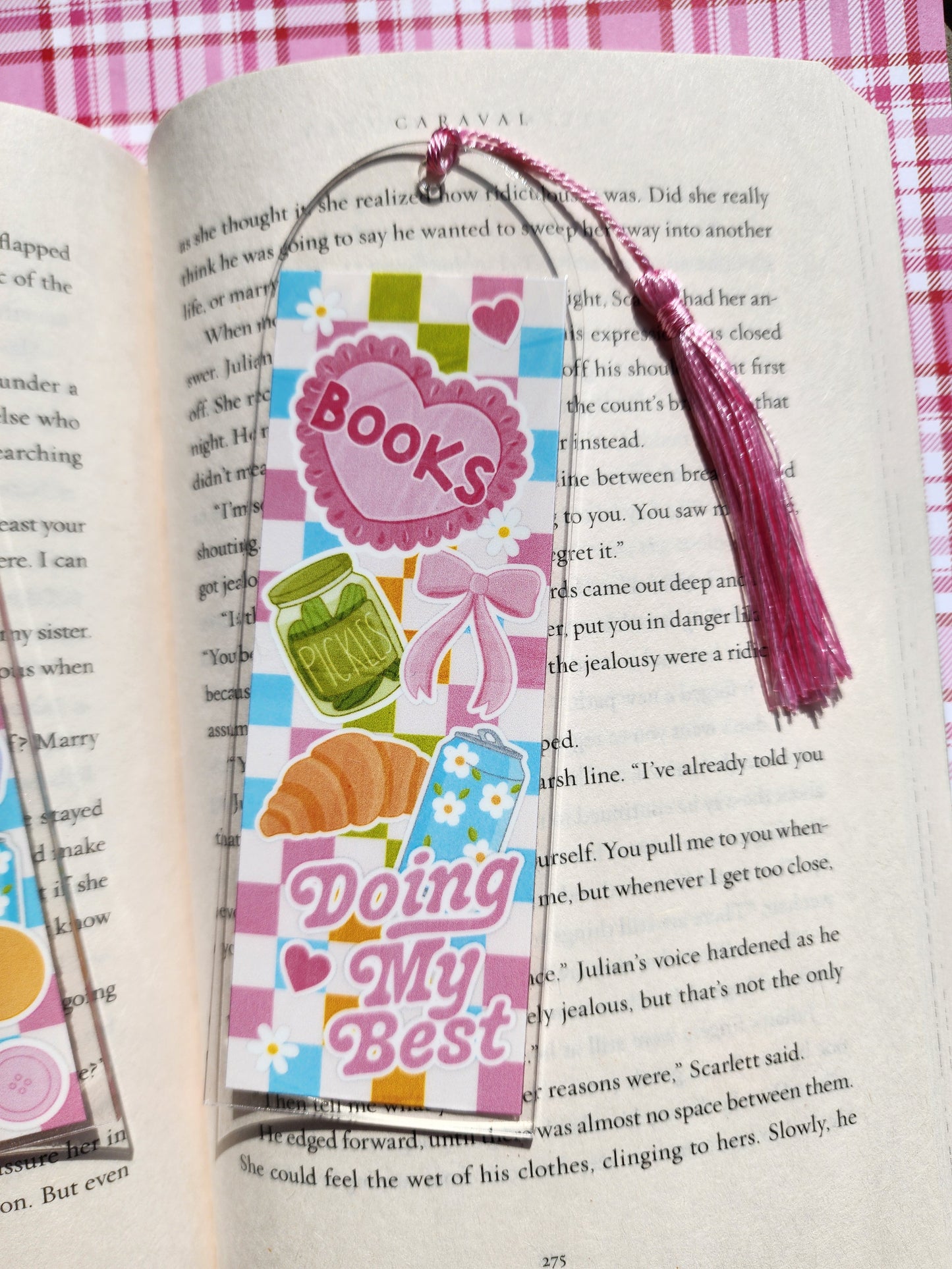 Doing My Best| Junk Journal Bookmark| Acrylic Bookmark| Bookish| Bookmark| Cute Bookmark| Book Lover Bookmark| Gifts for Book Lover| Books|Book Accessories|Bookish|