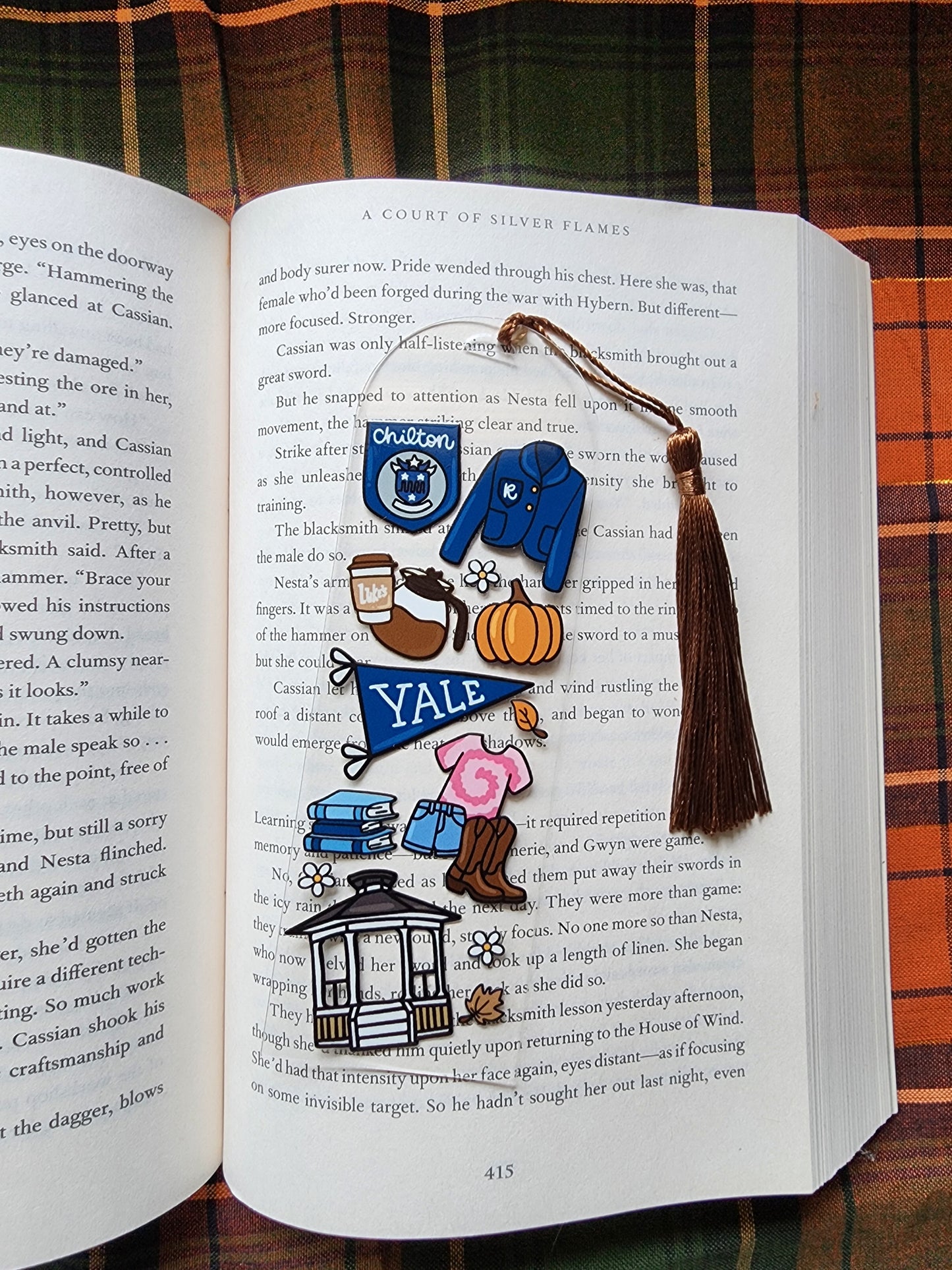 Gilmore Girls Autumn Acrylic Bookmark| Yale| Bookish| Bookmark| Cute Bookmark| Book Lover Bookmark| Gifts for Book Lover| Books|Book Accessories|Bookish|
