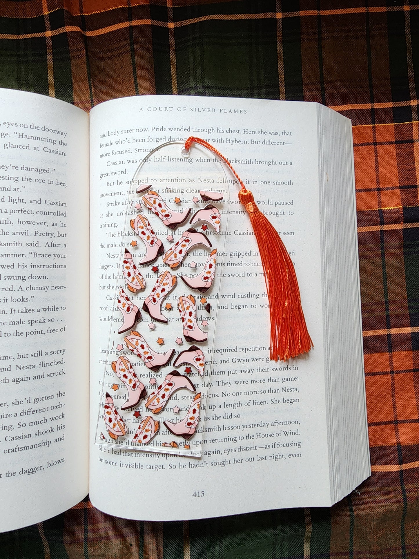 Autumn Cowgirl Acrylic Bookmark| Gilmore Girls|Pumpkin| Cinnamon Roll|Bookish| Bookmark| Cute Bookmark| Book Lover Bookmark| Gifts for Book Lover| Books|Book Accessories|Bookish|