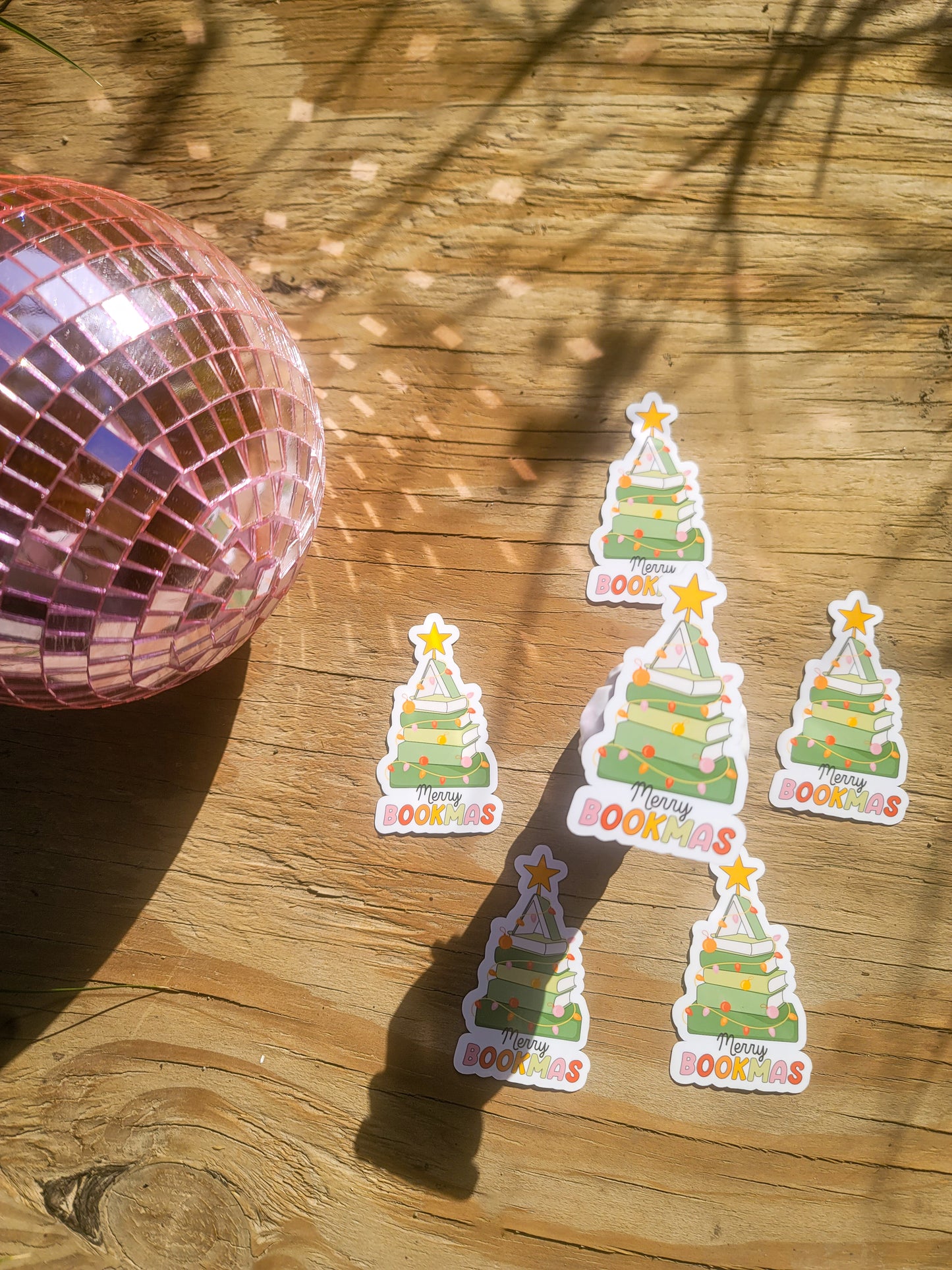 Merry Bookmas Vinyl Sticker| Bookish Christmas Sticker