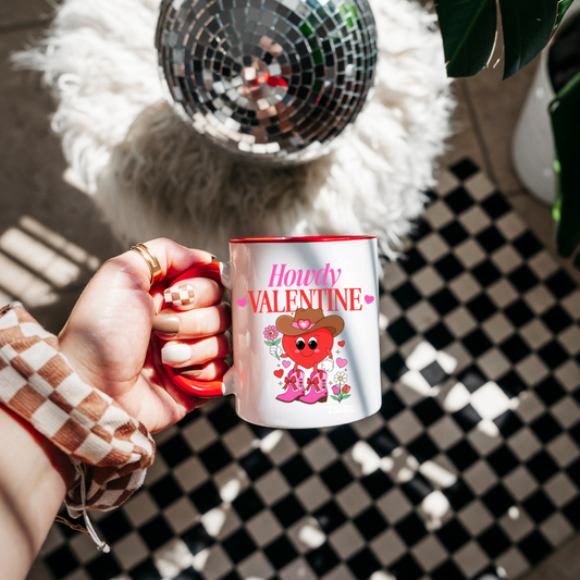 Howdy Valentine 11oz Mug| Valentines Mug| Cowboy Hat Mug