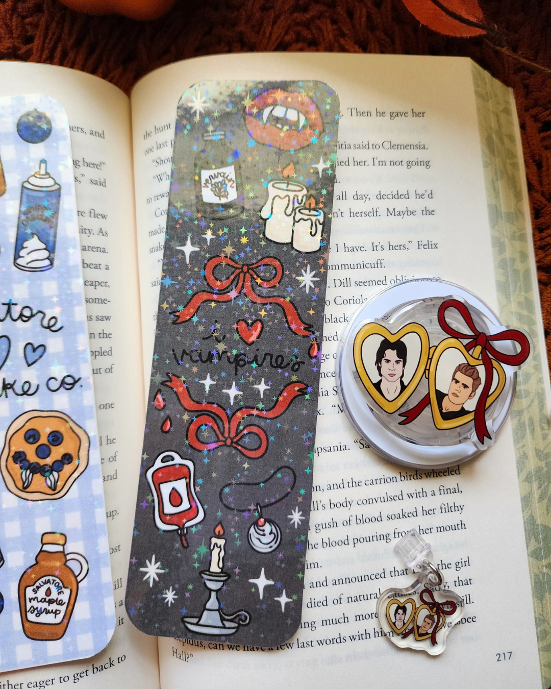TVD Paper Bookmark| Salvatore Brothers| Pancakes|Mystic Falls|Acrylic Bookmark| Bookish| Bookmark| Cute Bookmark| Book Lover Bookmark| Gifts for Book Lover| Books|Book Accessories|Bookish|