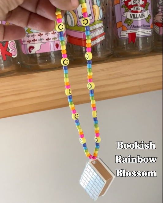 Rainbow Blossom Bookish Disco Car Charm| Bookish Car Accessories