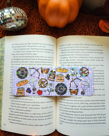 Hunger Games Paper Bookmark| Real or Not Real?| Katniss| Peeta|Sunrise on the Reaping|Ballad of Songbirds and Snakes|Bookish| Bookmark| Cute Bookmark| Book Lover Bookmark| Gifts for Book Lover| Books|Book Accessories|Bookish|