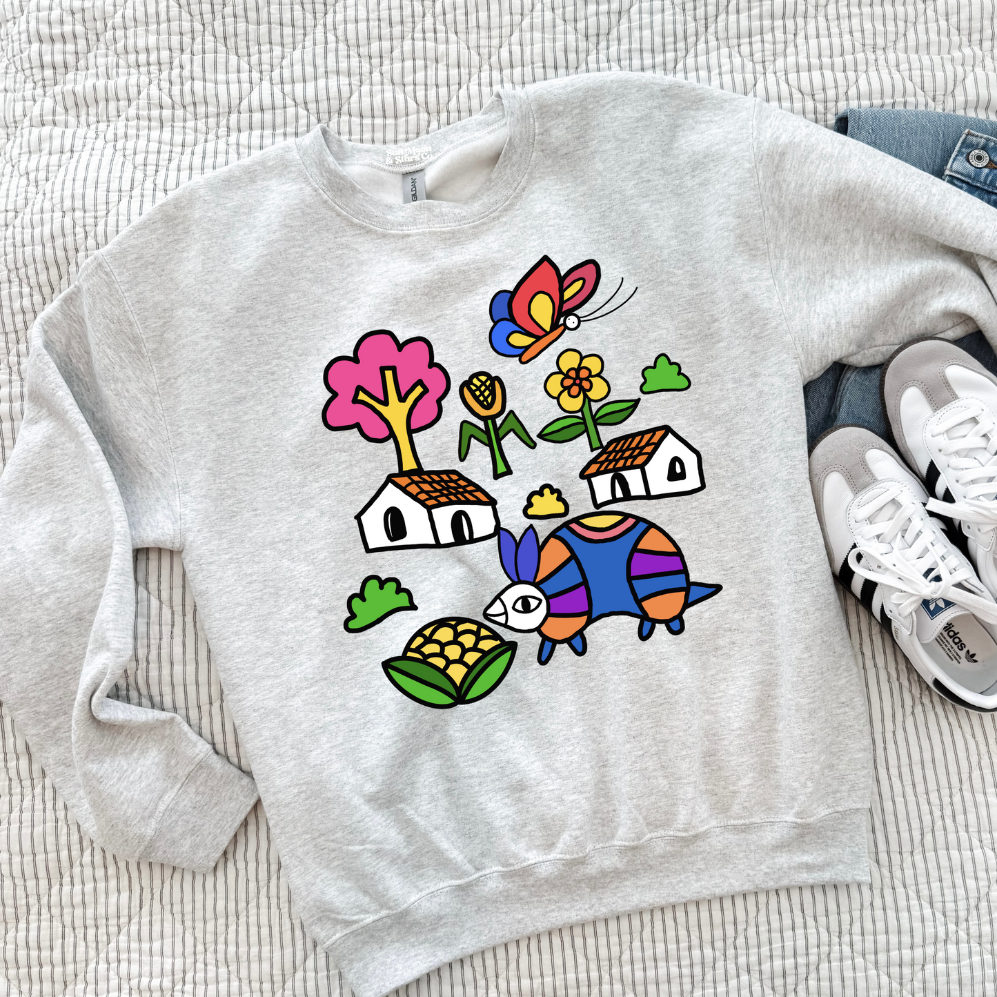 Cuzuco El Salvador  Ash Grey Sweatshirt| El Salvador Sweatshirt |