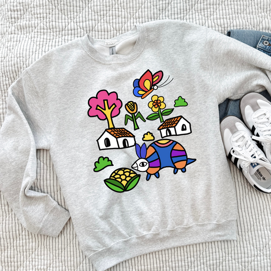 Cuzuco El Salvador  Ash Grey Sweatshirt| El Salvador Sweatshirt |