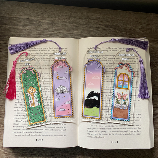Enchanted Bookmarks| Acrylic Bookmark| Beach Days| Bookish| Bookmark| Cute Bookmark| Book Lover Bookmark| Gifts for Book Lover| Books|Book Accessories|Bookish|