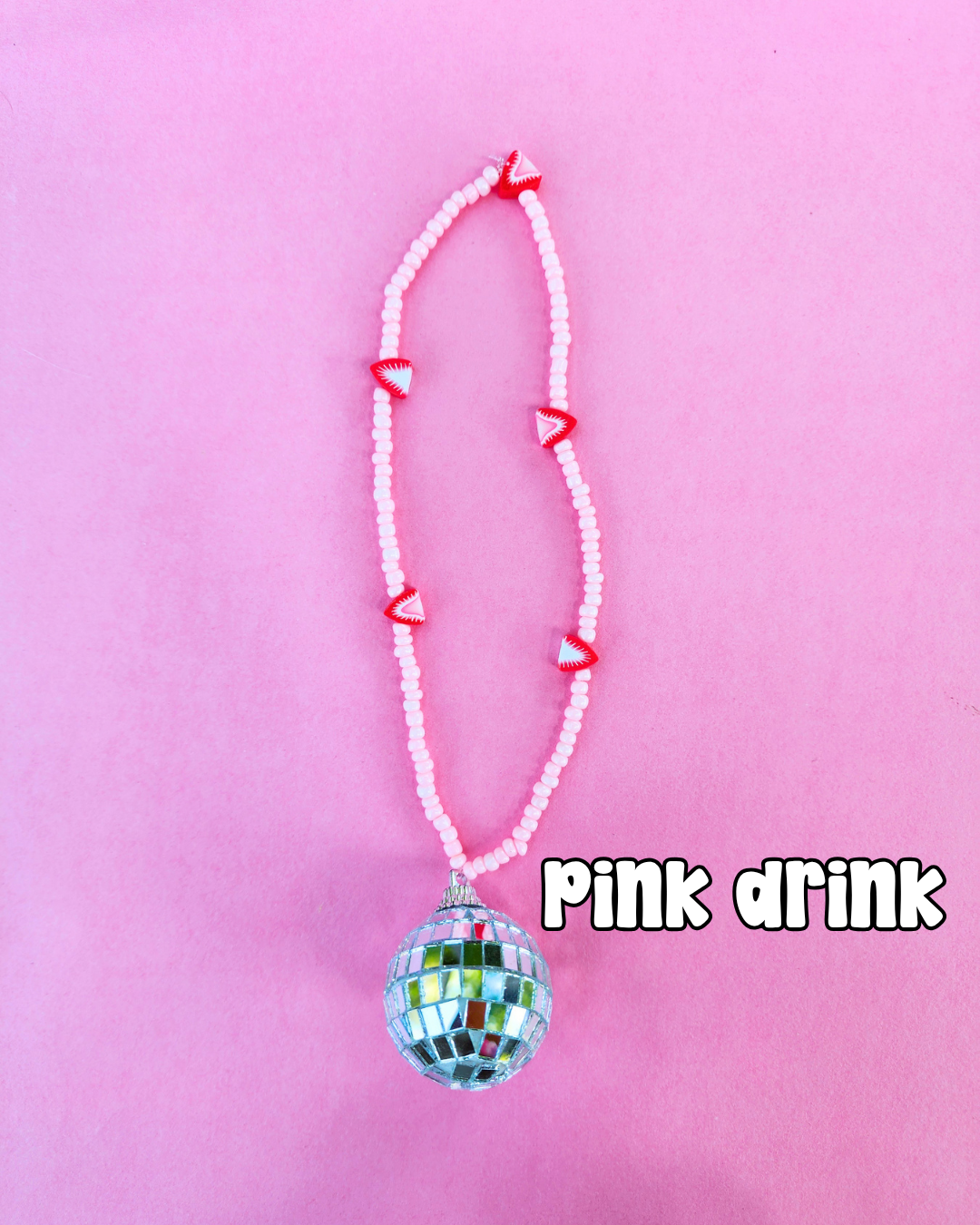 Pink Drink Disco Car Charm| Bookish Car Accessories