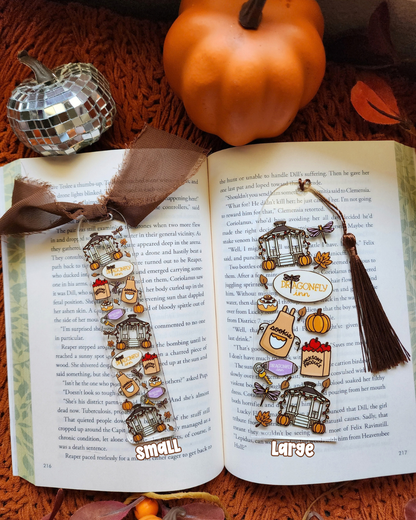 Jackson's Produce Autumn Bookish Acrylic Bookmark| Gilmore Girls|Pumpkin| Cinnamon Roll|Bookish| Bookmark| Cute Bookmark| Book Lover Bookmark| Gifts for Book Lover| Books|Book Accessories|Bookish|