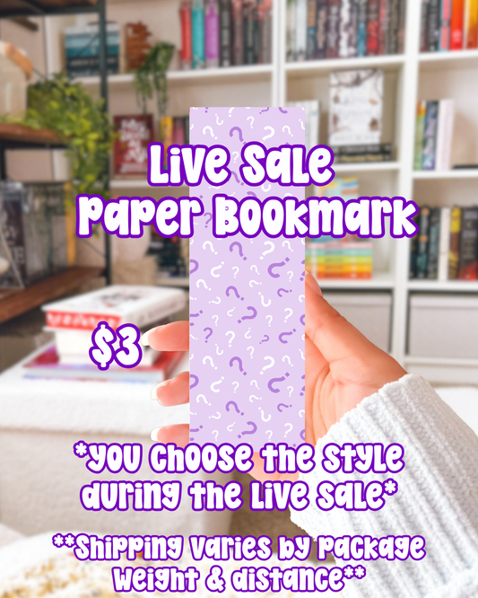 Live Sale Paper Bookmark| Holographic bookmark| book accessories
