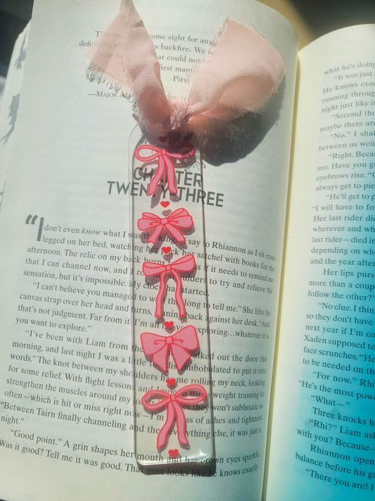 Bows Coquette Bookmark| Iced Coffee|Romance Book Lover| Spicy Books Lover|Cute Spring Book Lover Bookish Coquette |Acrylic Bookmark (Copy)