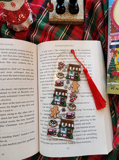 Gingy Bookstore Acrylic Bookmark| Holiday|Christmas|Bookish| Bookmark| Cute Bookmark| Book Lover Bookmark| Gifts for Book Lover| Books|Book Accessories|Bookish|