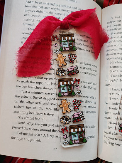 Gingy Bookstore Acrylic Bookmark| Holiday|Christmas|Bookish| Bookmark| Cute Bookmark| Book Lover Bookmark| Gifts for Book Lover| Books|Book Accessories|Bookish|