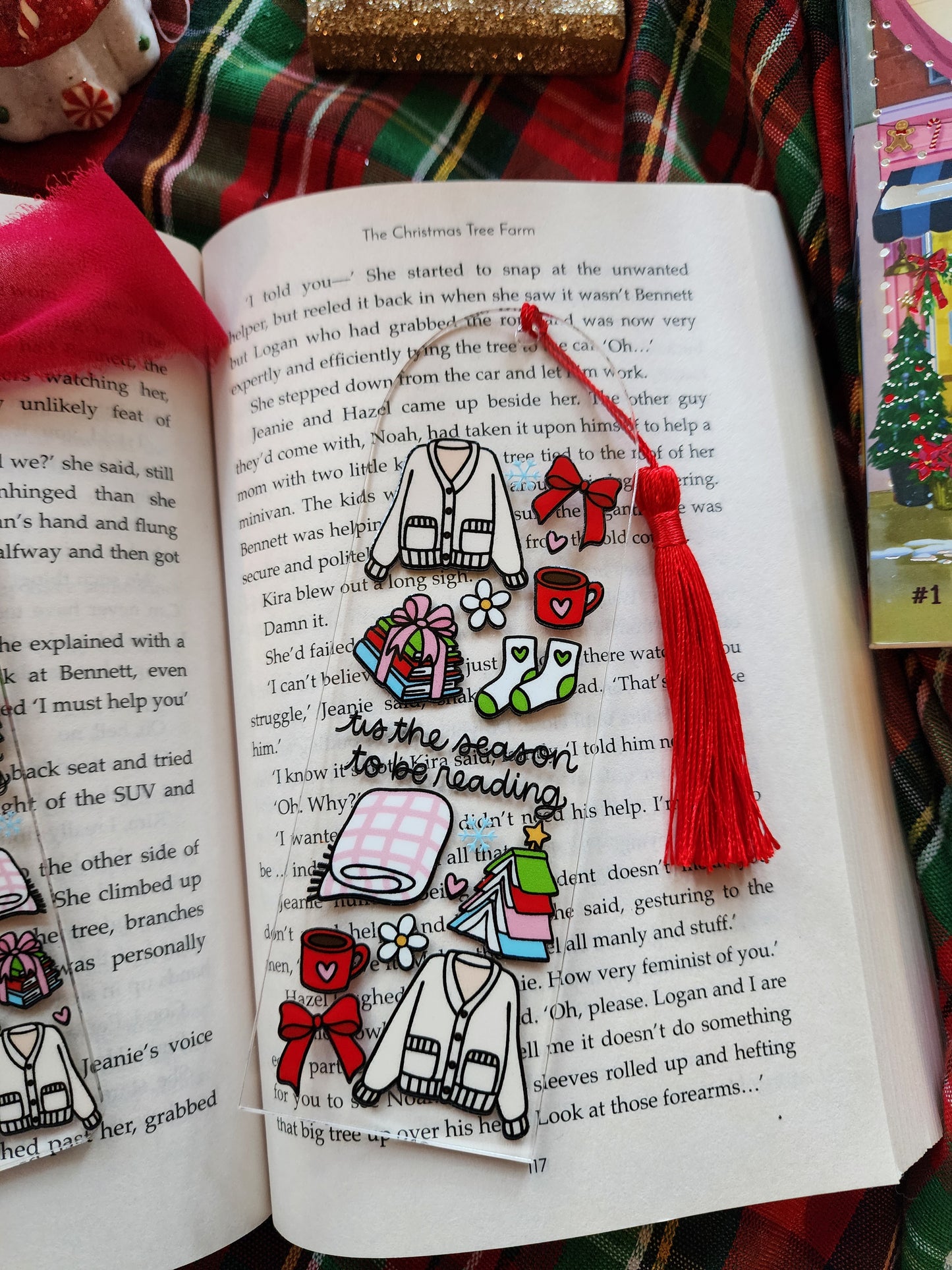 Tis' the Season to be Reading Acrylic Bookmark| Holiday|Christmas|Bookish| Bookmark| Cute Bookmark| Book Lover Bookmark| Gifts for Book Lover| Books|Book Accessories|Bookish|