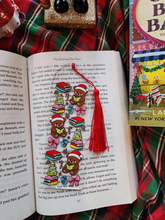 Bookish Bear Acrylic Bookmark| Holiday|Christmas|Bookish| Bookmark| Cute Bookmark| Book Lover Bookmark| Gifts for Book Lover| Books|Book Accessories|Bookish|