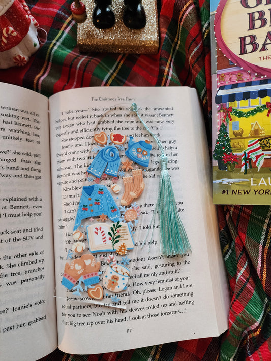 Blue Winter Acrylic Bookmark| Holiday|Christmas|Bookish| Bookmark| Cute Bookmark| Book Lover Bookmark| Gifts for Book Lover| Books|Book Accessories|Bookish|