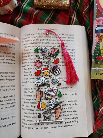 Bookish Christmas Acrylic Bookmark| Holiday|Christmas|Bookish| Bookmark| Cute Bookmark| Book Lover Bookmark| Gifts for Book Lover| Books|Book Accessories|Bookish|