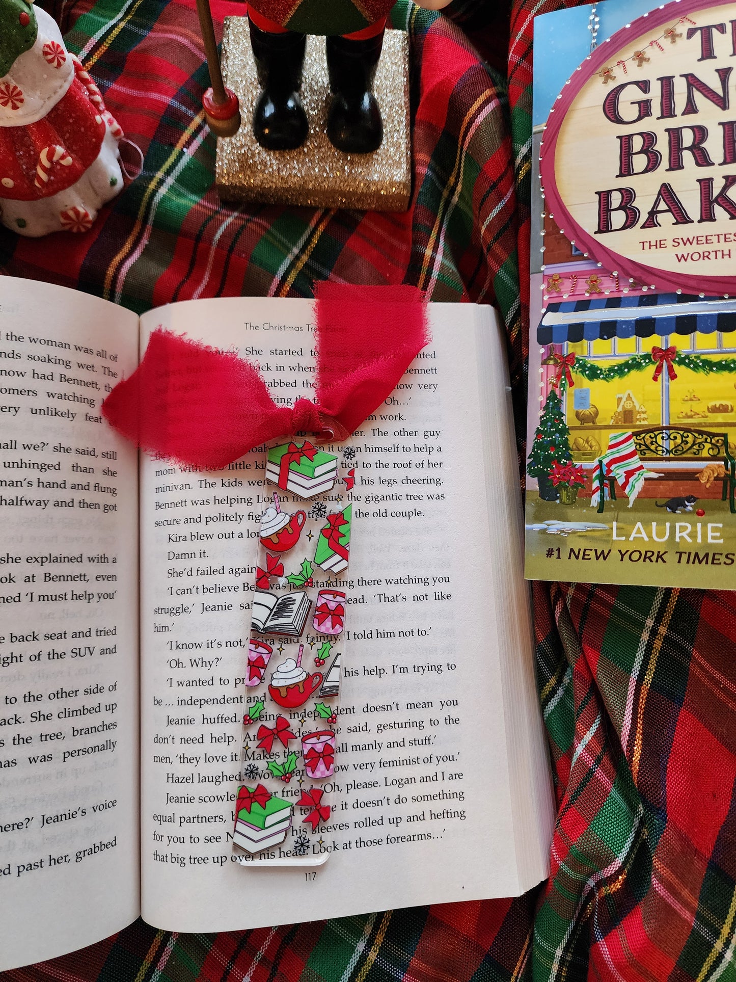 Christmas Books Acrylic Bookmark| Holiday|Christmas|Bookish| Bookmark| Cute Bookmark| Book Lover Bookmark| Gifts for Book Lover| Books|Book Accessories|Bookish|